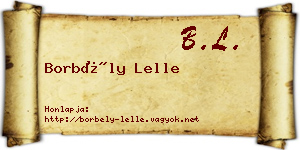 Borbély Lelle névjegykártya